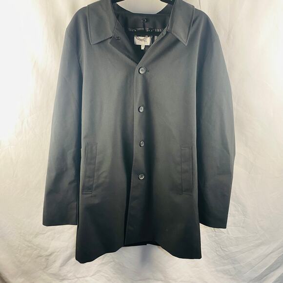 Reiss Men's Polyester Button Down Single-Breasted Jacket Minimalist XL
